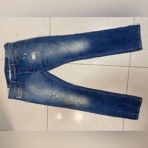 Diesel Men's Faded Blue Jeans